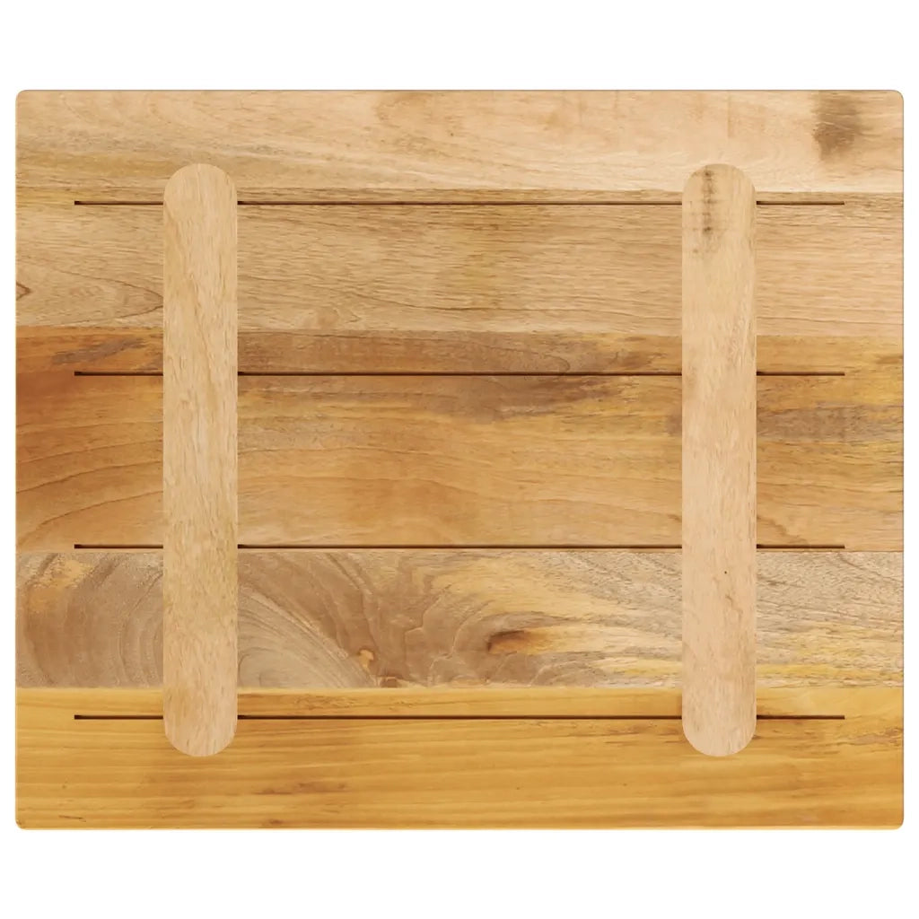 Piano per Tavolo 60x50x2,5cm Rettangolare Legno di Mango Grezzo 371316