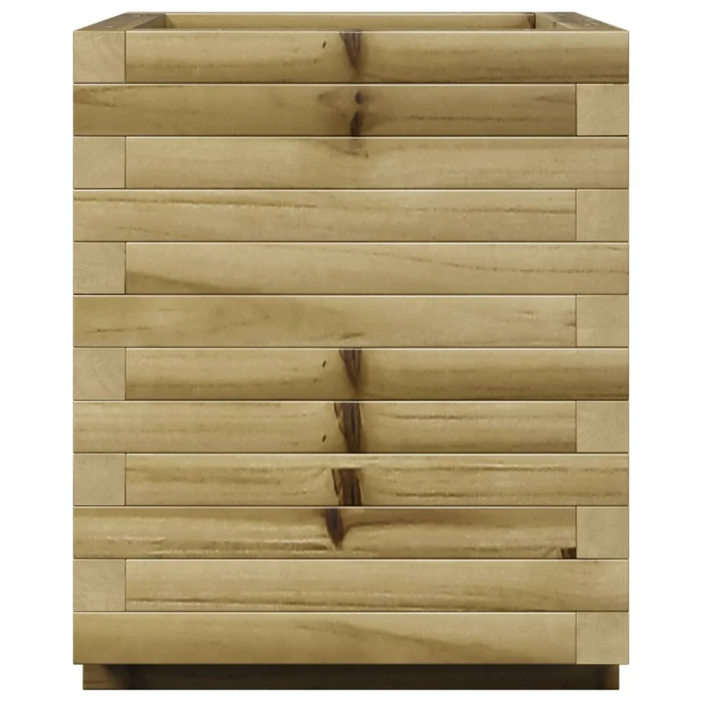 Fioriera rialzata per piante e fiori terrazza giardino 40 x 40 x 49,5 cm legno di pino impregnato marrone 02_0037565