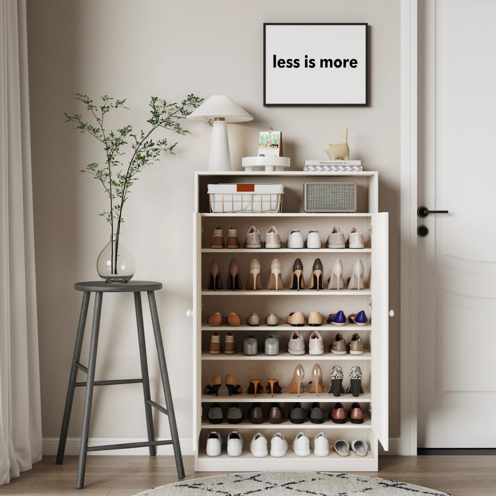 Doppelt¨¹r Schuhschrank multifunktionale - Zephmum- 8 Schichten gro?er Speicherraum