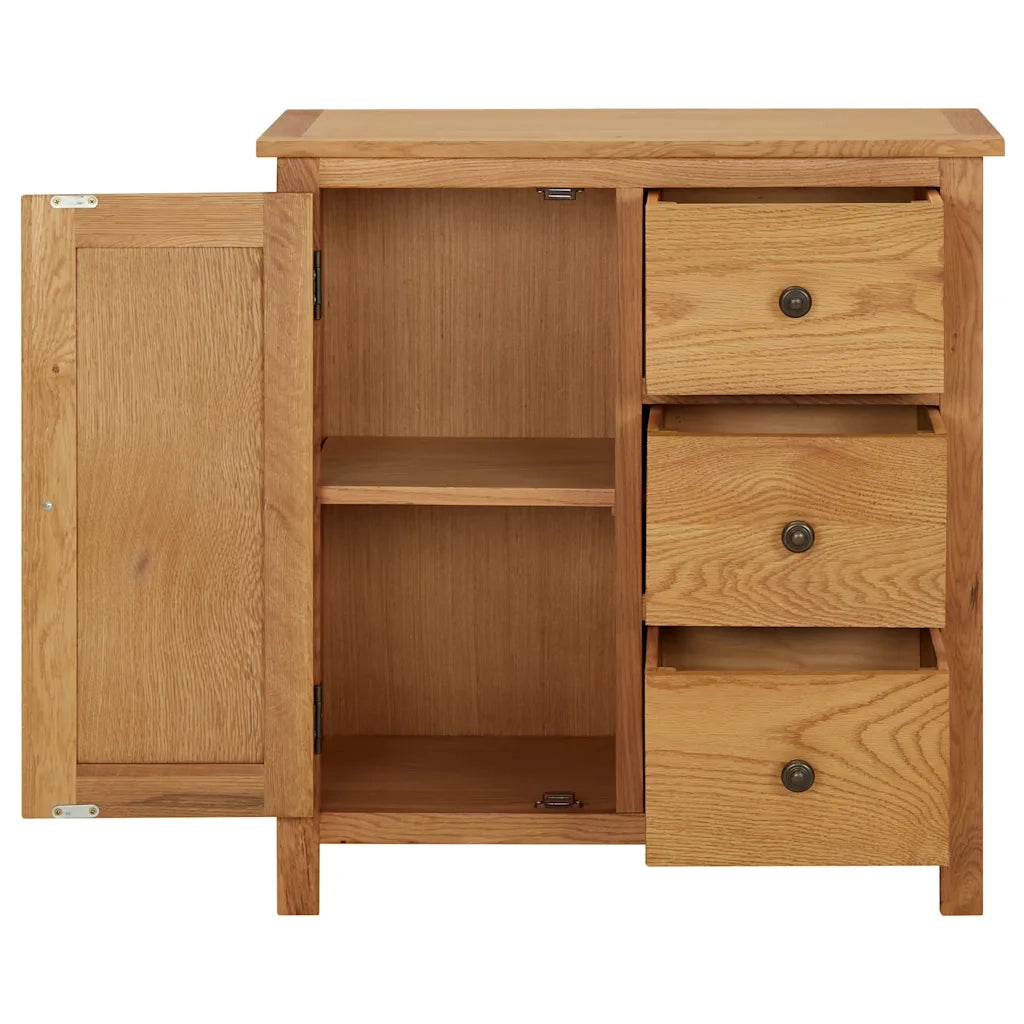Credenza-Buffet-Armadio da cucina 70x35x75 cm Legno Massello di Rovere