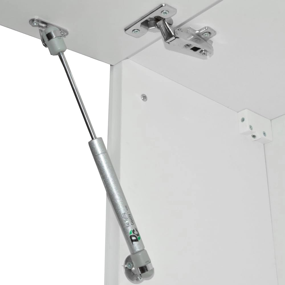 Cucina componibile Raul, Bianco lucido/bianco, 240 cm, PL Marmo, combinabile in modo flessibile con elementi modulari