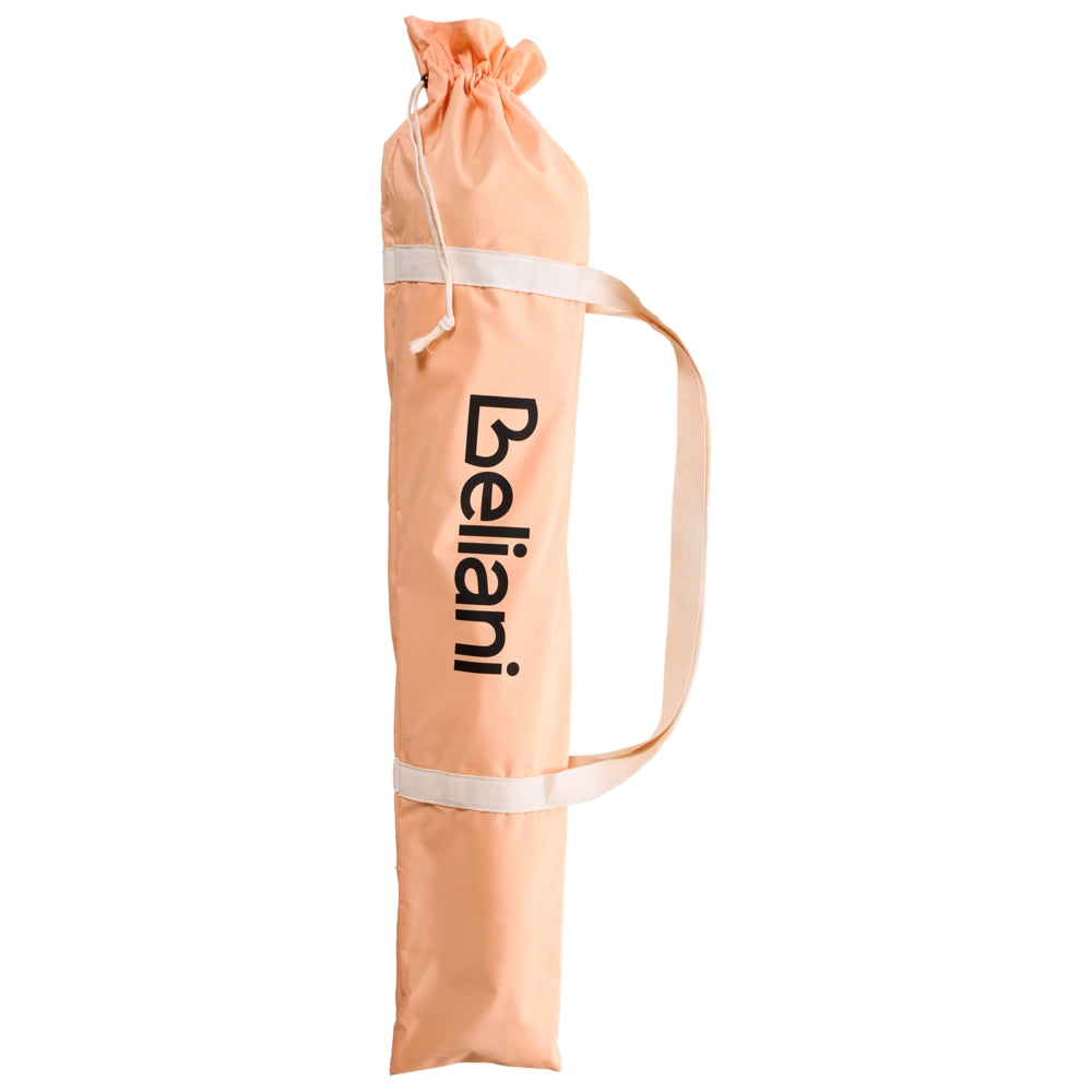 Ombrellone giardino tessuto bianco e arancione palo in legno faggio 150 cm Ombrellone esterno rotondo giardino retrò inclinabile resistente ai raggi UV