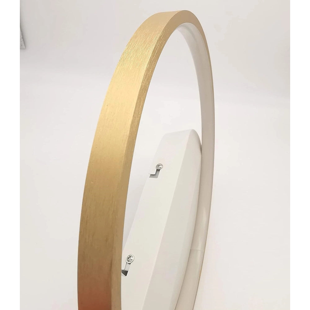 Trade Shop - Applique Parete Led 14w Cerchio Oro Lampada Tonda Design Moderno Luce 4000k 71255 -