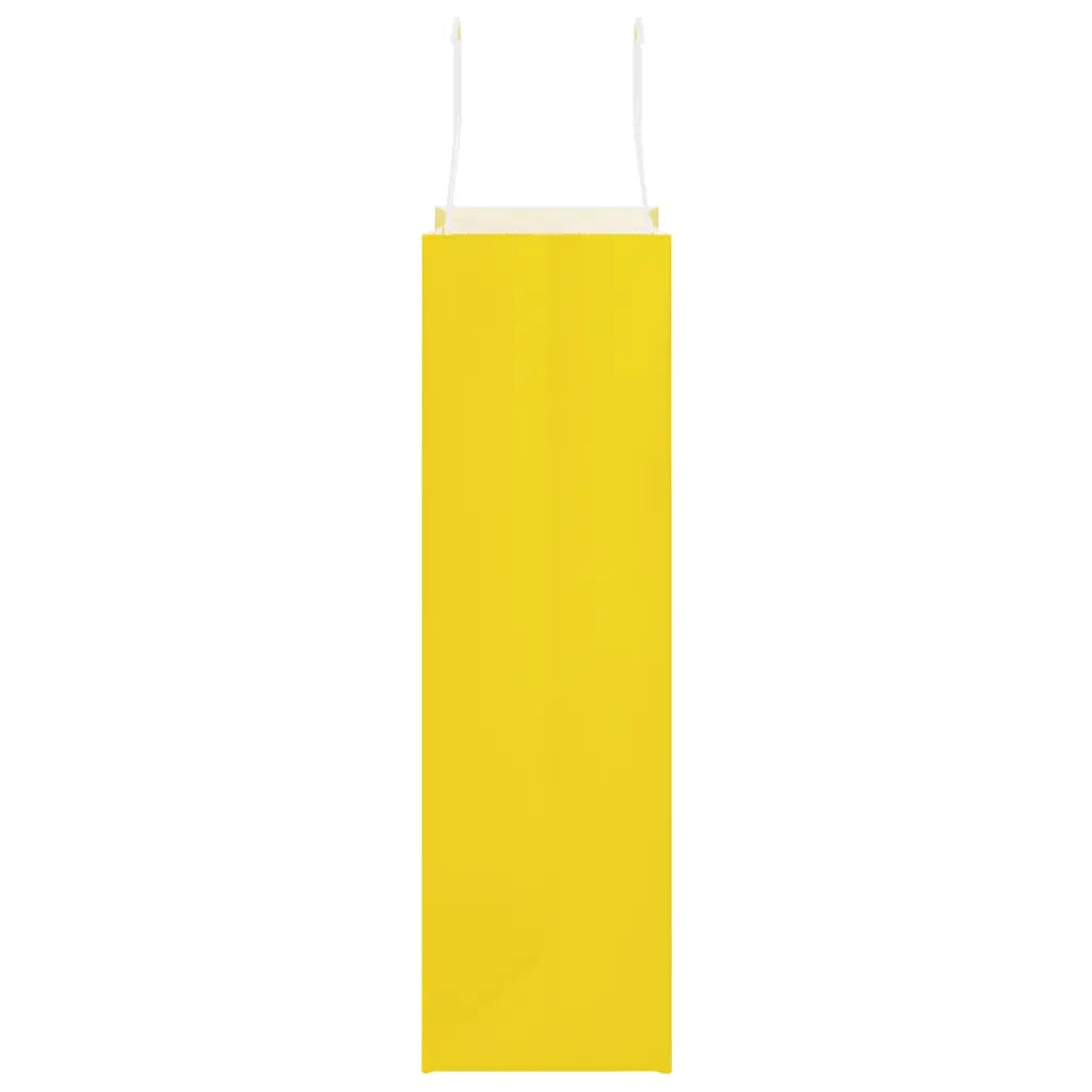 Sacchetti di Carta 250 pz con Manici Gialli 21x11x36 cm