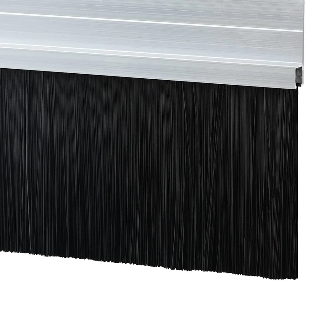 Spazzole per porte autoadesive 12 pcs Argento 100 cm