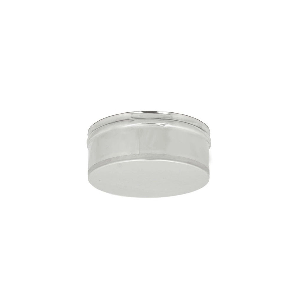 Tappo inox 120mm aisi 304 cieco senza spurgo scarico condensa innesto femmina