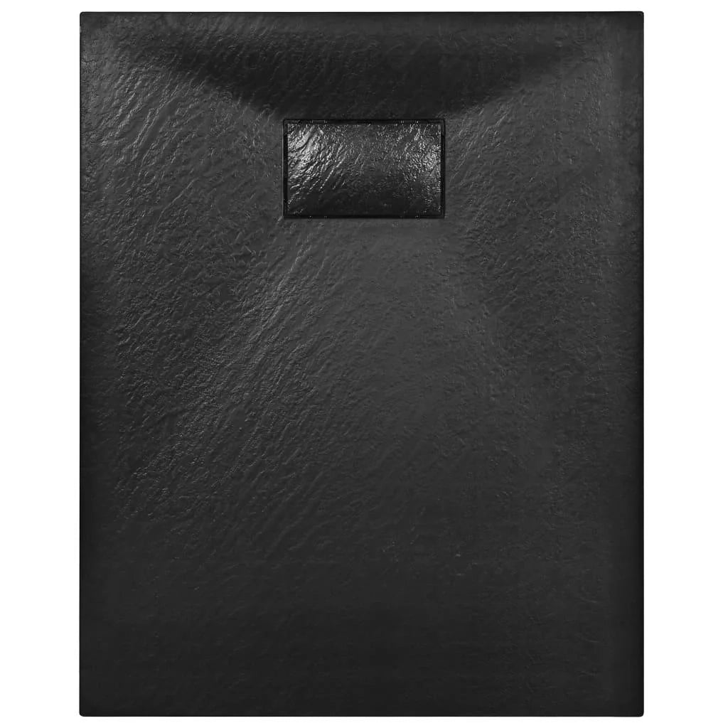 Piatto doccia rettangolare per bagno casa interno foro di scarico standard 9 cm SMC 100 x 70 cm nero 02_0003451