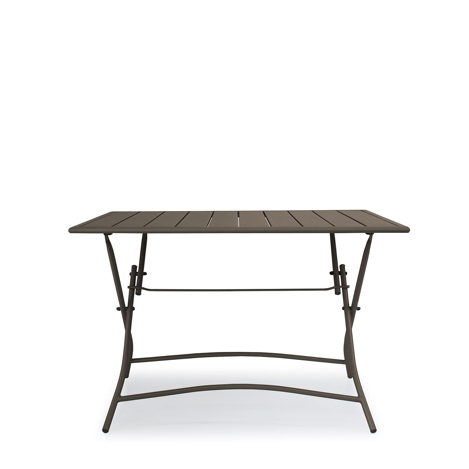 Tavolo da Giardino Pieghevole 110x70x73 cm in Ferro Bronzo