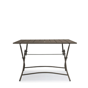 Tavolo da Giardino Pieghevole 110x70x73 cm in Ferro Bronzo