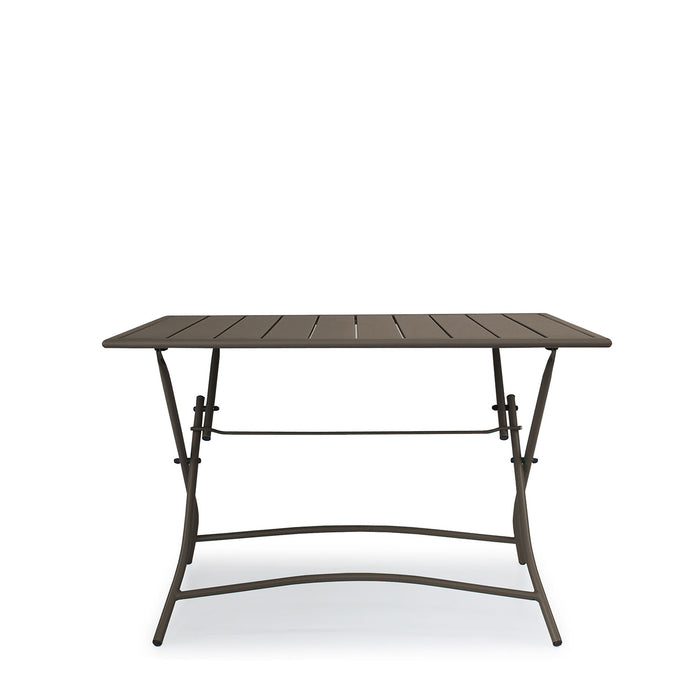 Tavolo da Giardino Pieghevole 110x70x73 cm in Ferro Bronzo