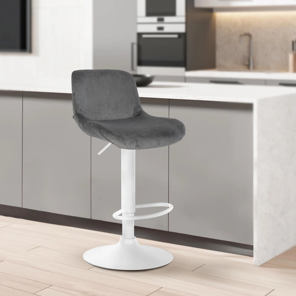 Barhocker Solon WeiЯ Samt