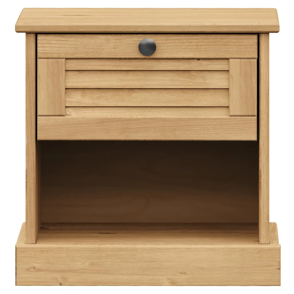 Comodino | Armadio da Notte | Mobiletto da notte VIGO 42x35x42 cm in Legno Massello di Pino