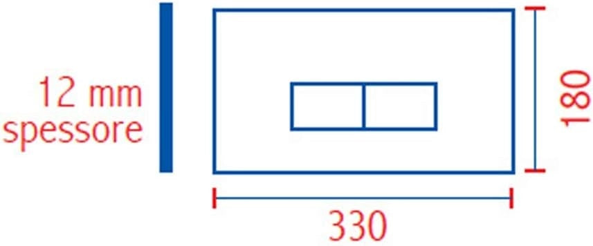 KIT ECO DOPPIO TASTO TELAIO + PLACCA CM.33 Sp.1,2 Cromata PUCCI 80179562