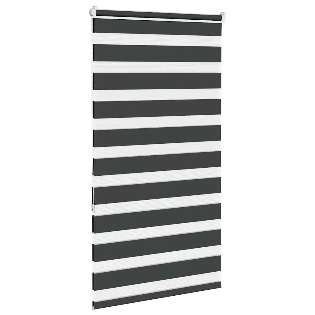 Tenda a Rullo Zebra Nero Larghezza Tessuto 70,9 cm Poliestere