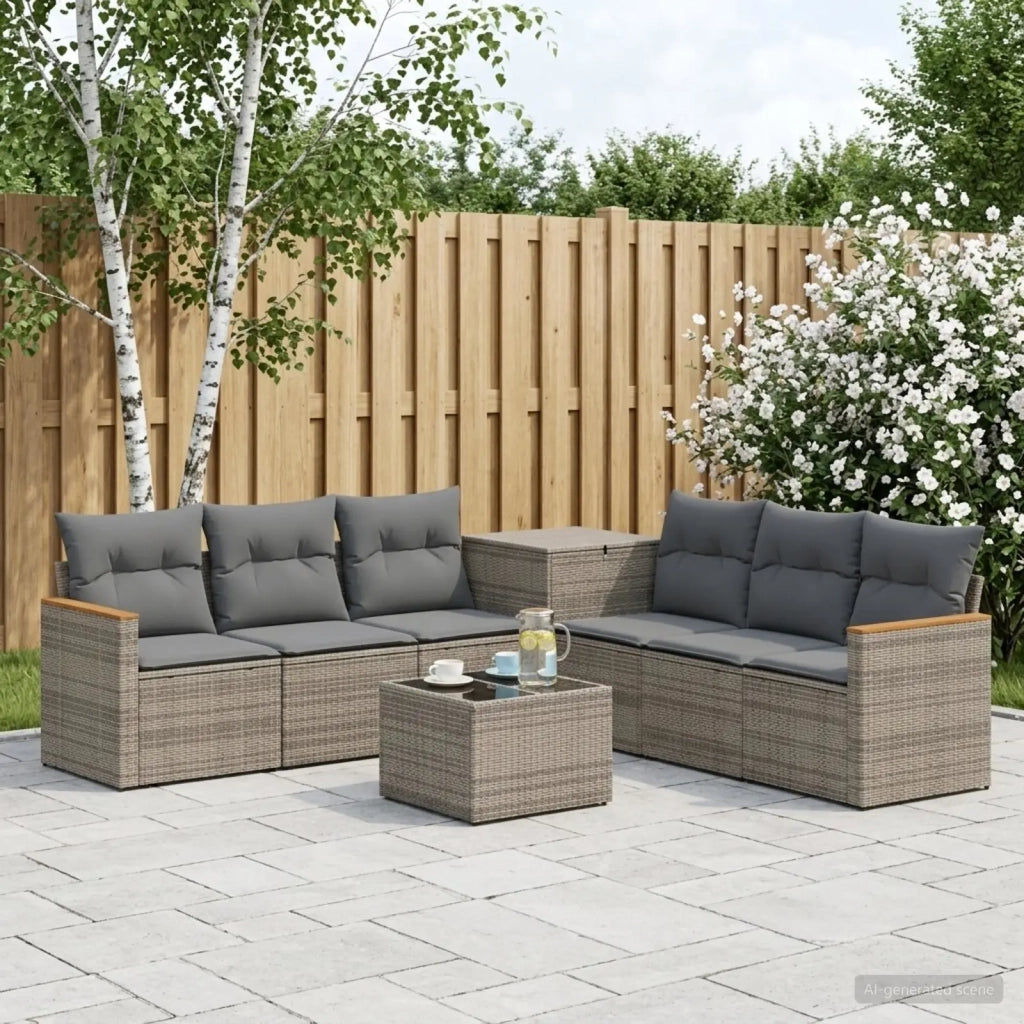 Set di divani 8 pz Grigio e Grigio Scuro 3448542
