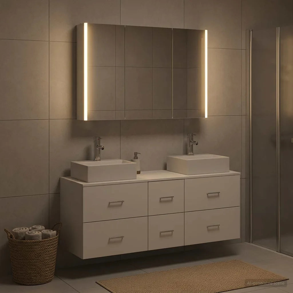 Set di mobili per il bagno 4 pcs Bianco 3406823
