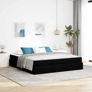 Struttura letto con materasso 2 pcs Nero Tessuto 3399510