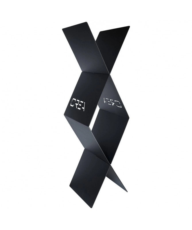 Portalegna Rombo alto in acciaio - Made in Italy