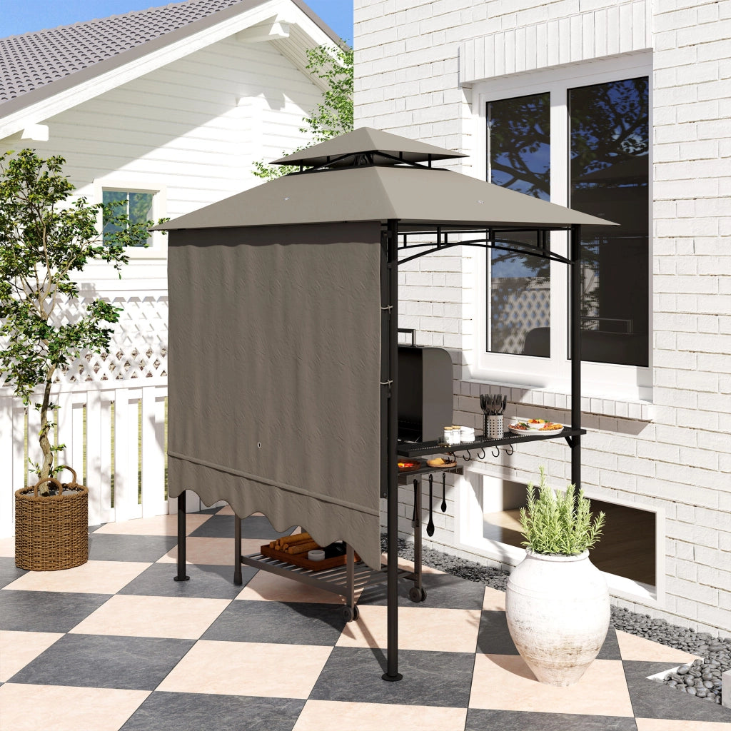 Gazebo da giardino ¨C Zephmum ¨C Grigio 242x232x248 cm