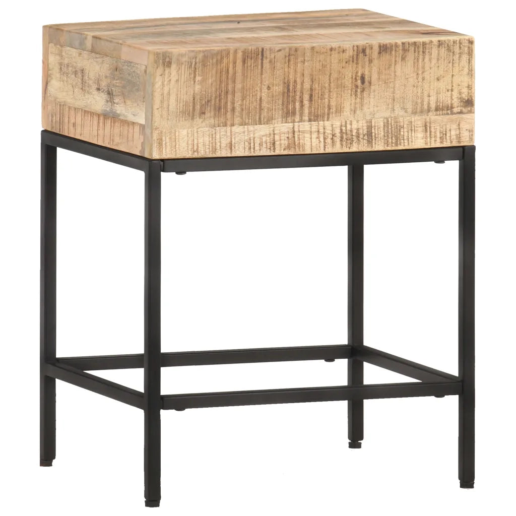 Tavolino 40x30x50 cm in Legno Massello di Mango Grezzo cod mxl 16780