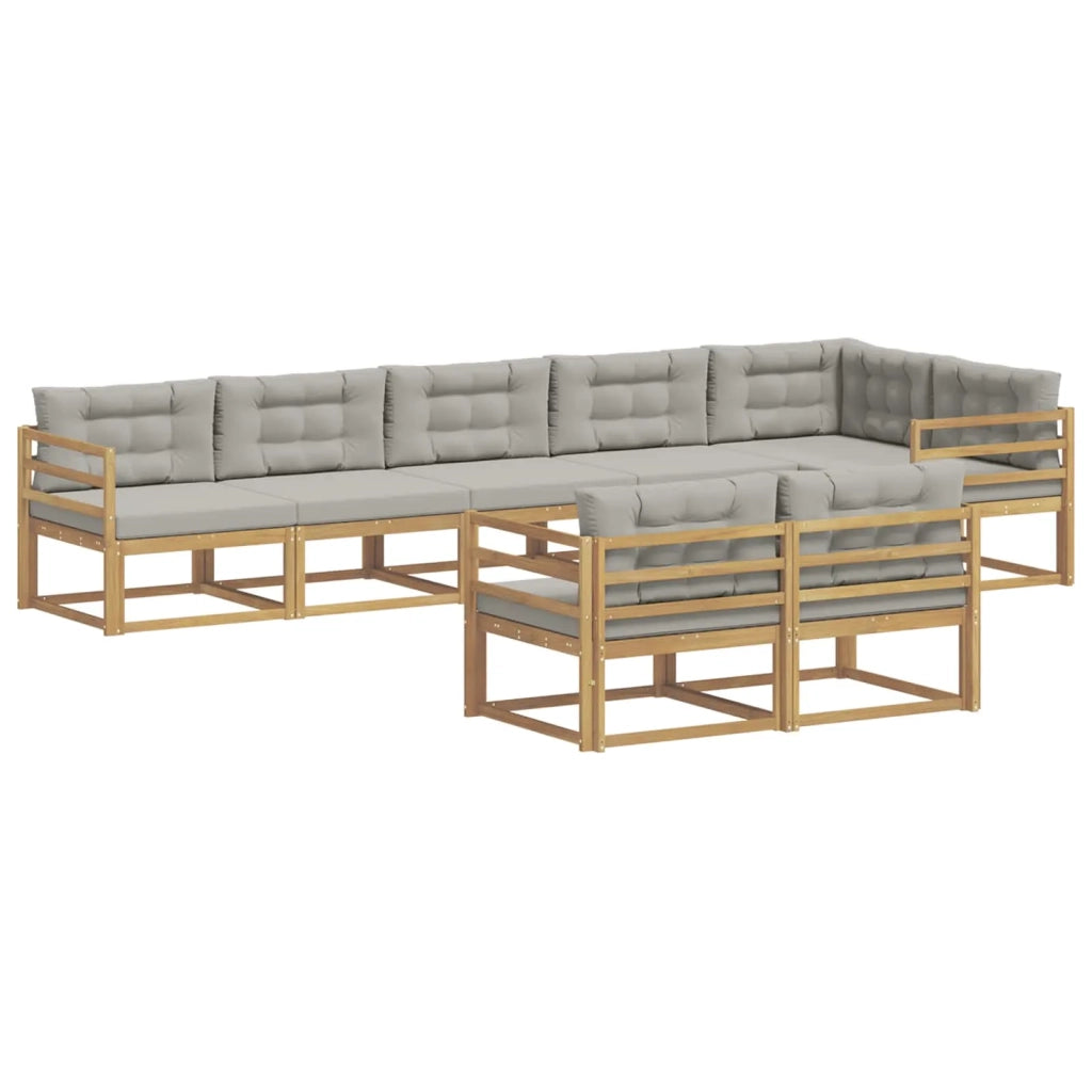 Set di divani da esterno 6 pcs Bianco e Grigio Chiaro 3386605
