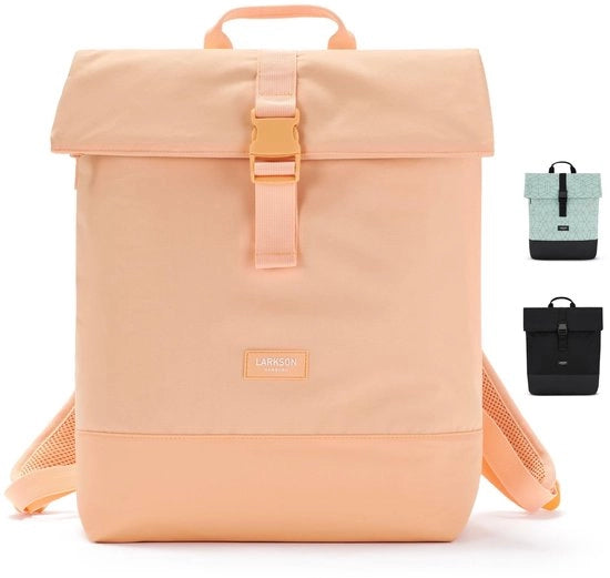 Borsa per Uomo e Donna Arancione - Tammo - Borsa a Rolltop per Lavoro Università Bicicletta - Borsa con Tasca per Laptop 16 pollici - Borsa con Pienificazione e Impermeabile