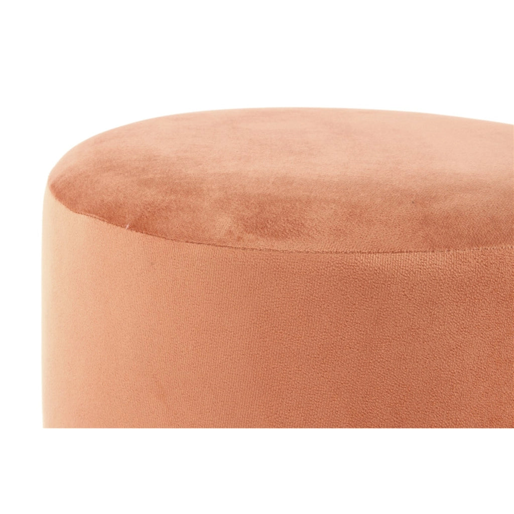 Pouf contenitore Gipsy in velluto terracotta e rosa