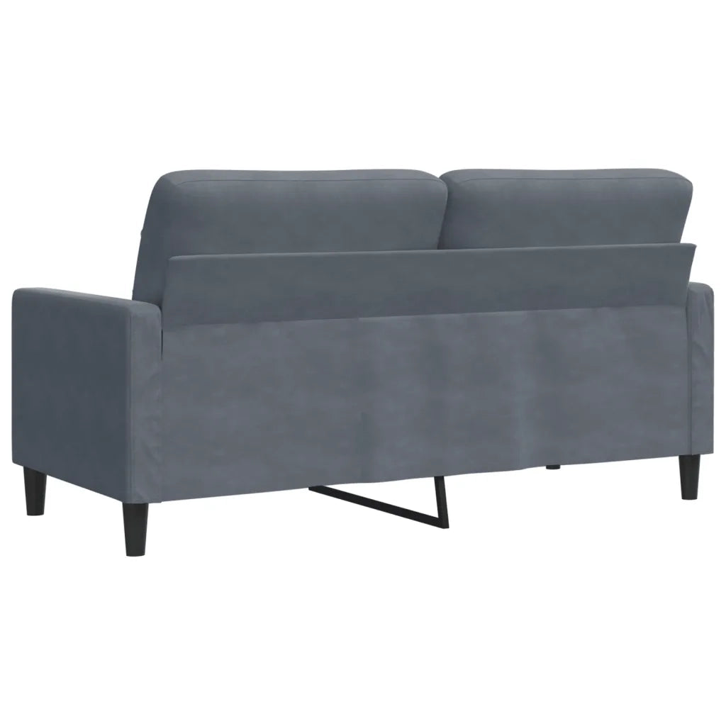 Divano | Divano da soggiorno | Sofa a 2 Posti grigio scuro140 cm in Velluto