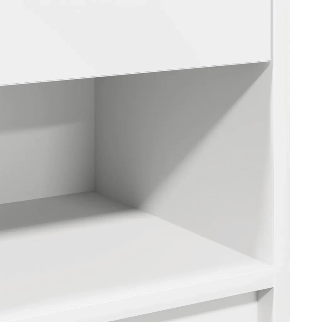 Comodino con cassetto-Tavolino da notte Bianco 39x28x41 cm