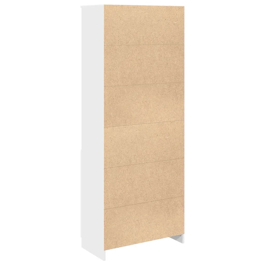 Credenza Bianca 70x35x180 cm in Legno Multistrato
