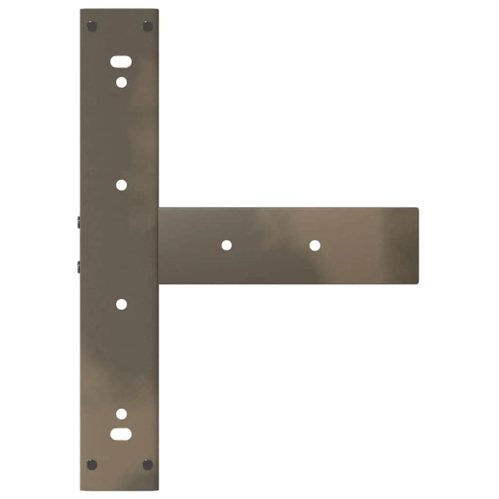 Set di 2 gambe per tavolo regolabili a forma di T 50 x 35 x 73 cm design moderno stabili acciaio nero 02_0057320