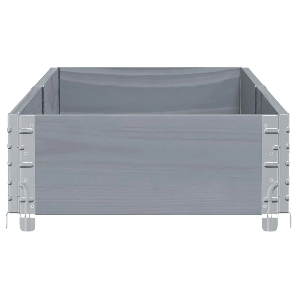 Vassoio per fioriera aiuola rialzata piante fiori terrazza giardino 150 x 50 cm legno massello di pino grigio 02_0037433