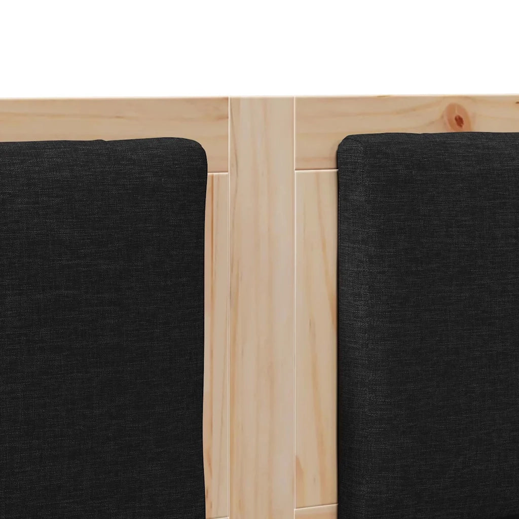 Testiera Altro-Testiera con Cuscini Marrone 140 cm Legno di pino massello 873596