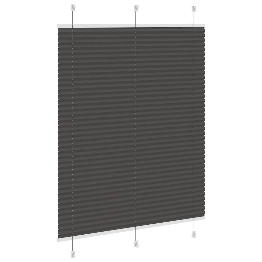 Tenda Plissettata Nera 110x150 cm Larghezza Tessuto 109,4 cm 4015145
