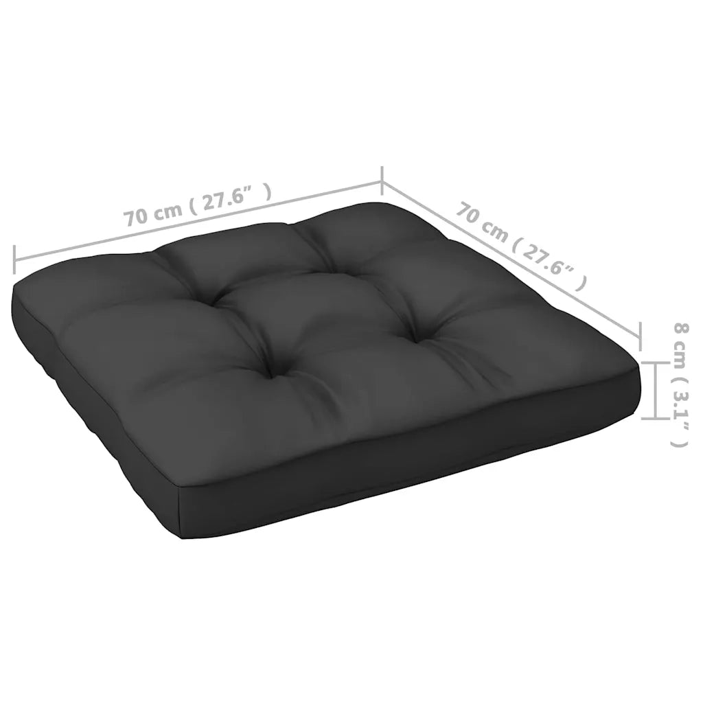 Sedia da giardino-Poggiapiedi da Giardino con Cuscini 2 pz Bianchi in Legno Pino 855957