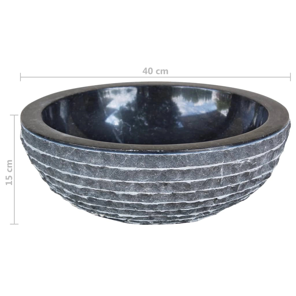 Lavabo in marmo diametro 40 cm nero 02_0002836
