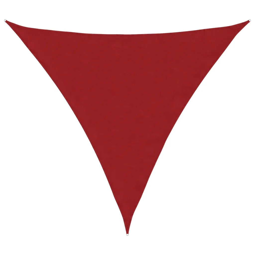 Parasole a Vela Oxford Triangolare 4x4x4 m Rosso