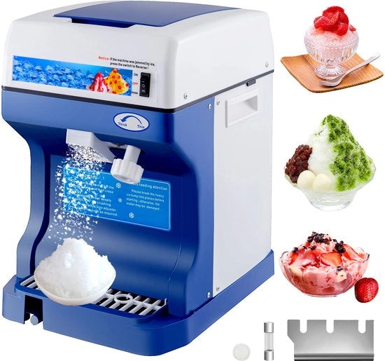 Macchina per Gelato - Macchina per Crema di Latte - Macchina per Slush - Slush Machine - DIY Cialde per Gelato - 29 x 39 x 42 cm - Blu