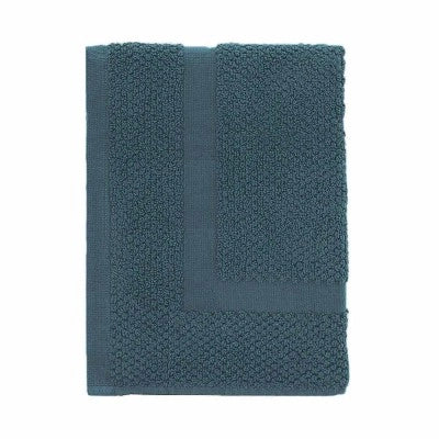 Tappeto bagno scendi doccia 100% cotone turchese cobalto 45x65 cm