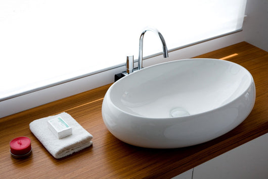 Lavabo da Appoggio 60x40,5x15,5 cm in Ceramica TFT Oslo Bianco