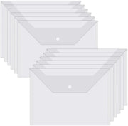 Pacchetto di 12 documenti trasparenti A5, contenitore documenti con chiusura a vite, cartellone A5, cassetta archivio, contenitore documenti trasparente e impermeabile, per l'organizzazione di documenti, dossier, compiti.