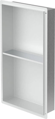 Kit di installazione per doccia 2 livelli 30x60 cm, telaio in acciaio inossidabile argentato.