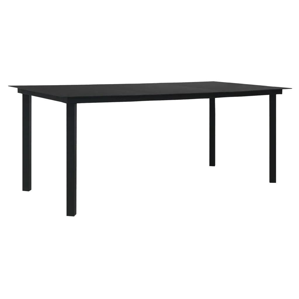 Set da Pranzo da Giardino 9 pz Nero in Rattan PVC