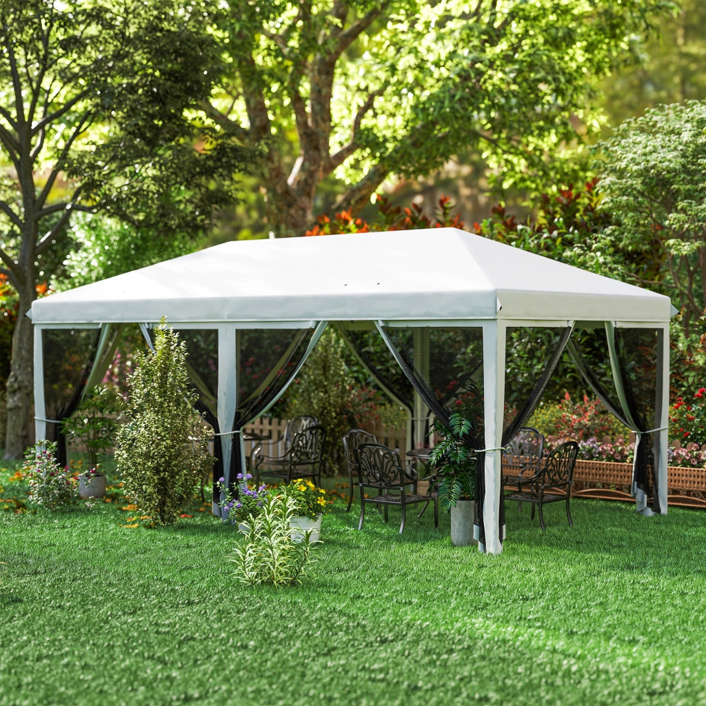 Tonnelle Barnum Pliant Pop-up ¨C zephmum ¨C Grigio Nero 6x3m con Zanzariere e Sacchetto