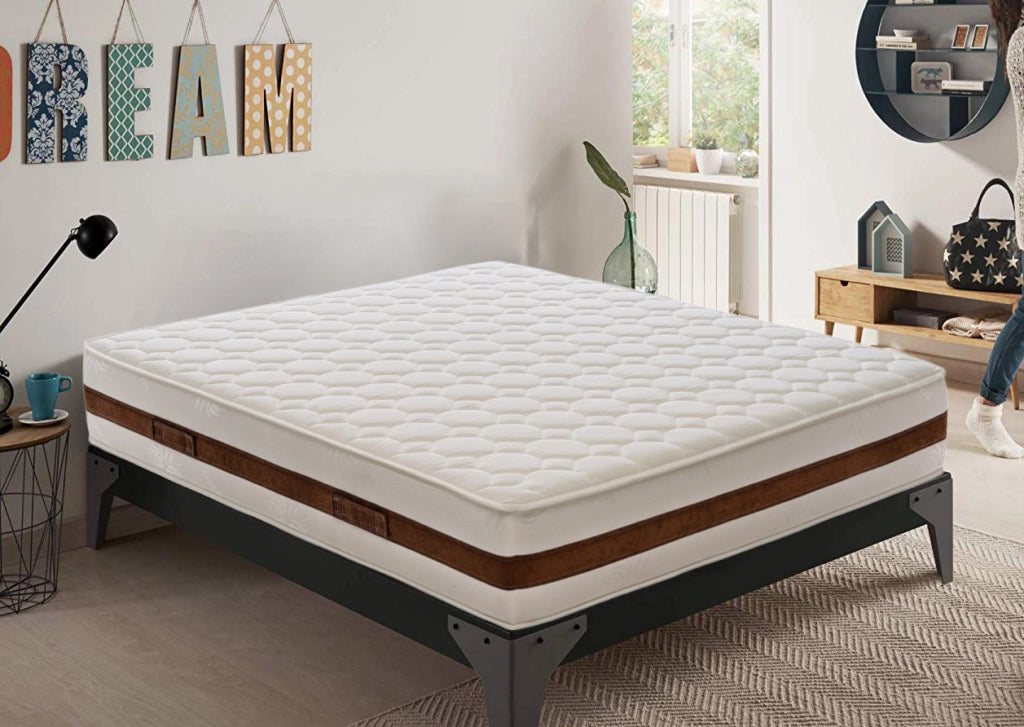 Materasso Singolo 90x200 in memory foam, altezza 28 cm, 5 cm di memory foam, anatomico, elastico e indeformabile