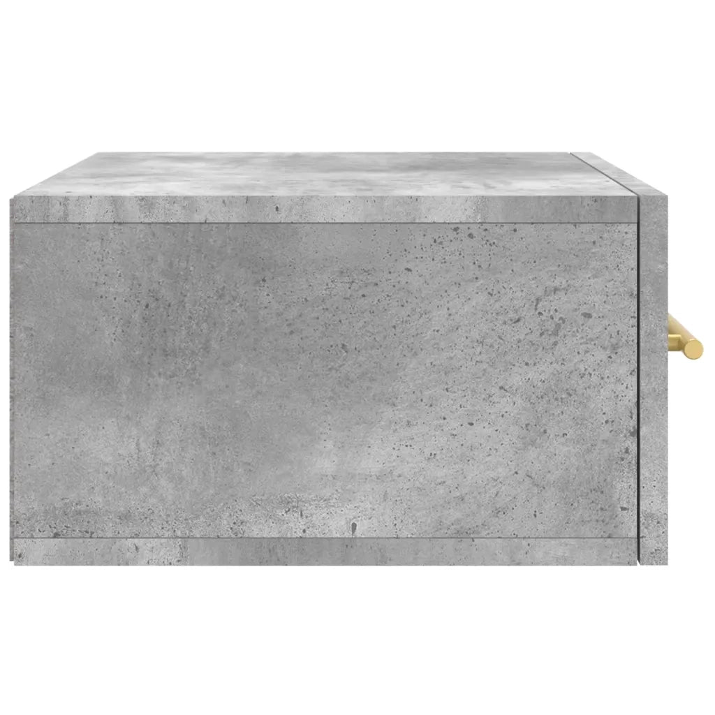 Comodino | Armadio da Notte | Mobiletto da notte a Muro Grigio Cemento 35x35x20 cm