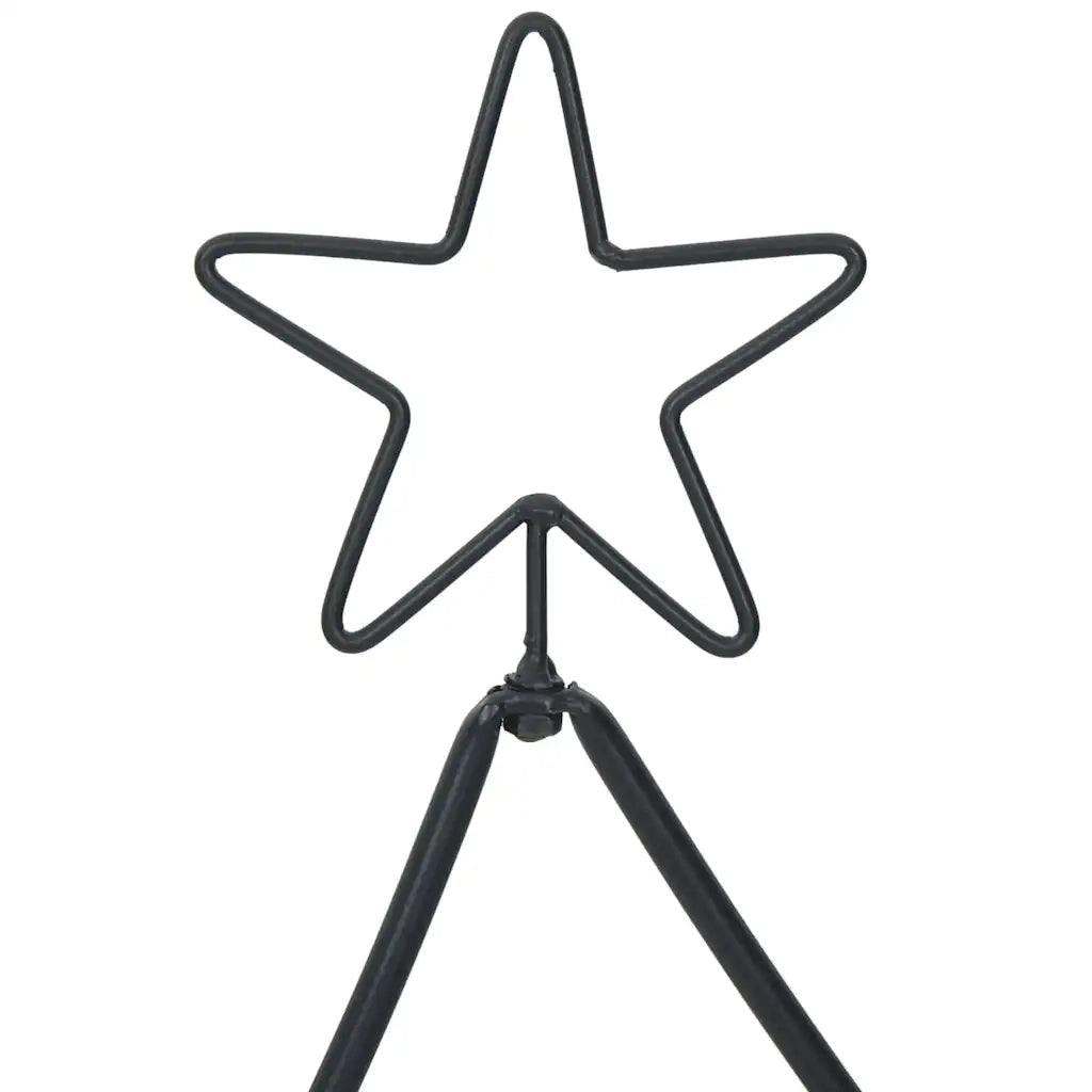 Albero di Natale in metallo con supporto Nero 90,5 cm Acciaio 42019187