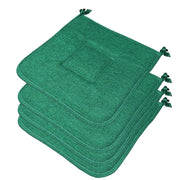 Set 4 Cuscini Sedia Cucina Cotone Morbidi Lavabili Universali Coprisedia Colore Pastello Verde