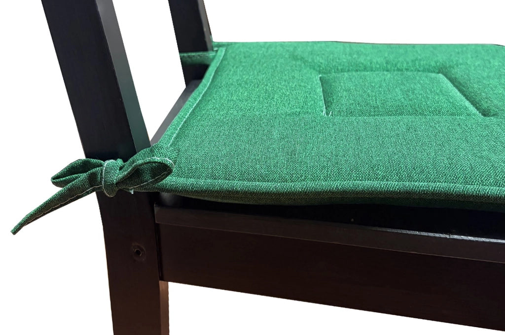Set 4 Cuscini Sedia Cucina Cotone Morbidi Lavabili Universali Coprisedia Colore Pastello Verde