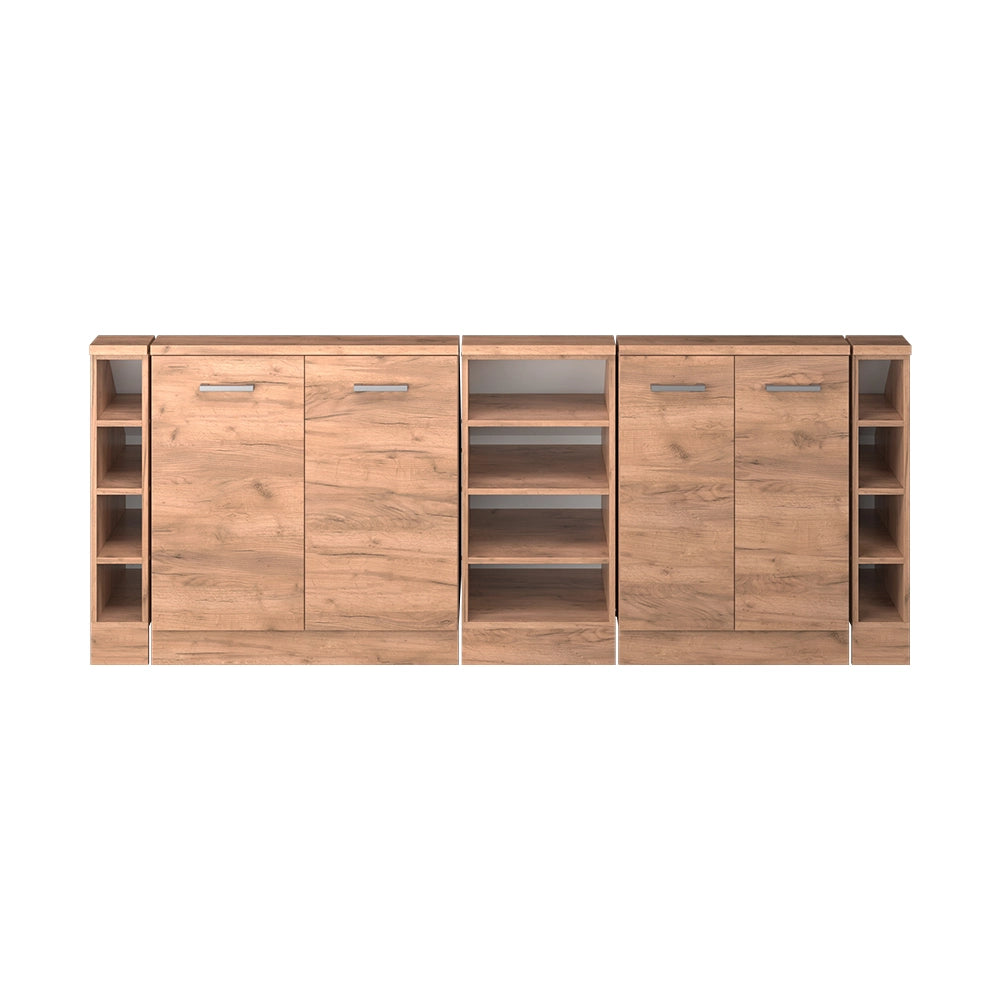 Mobile cucina sottotetto R-Line Rovere dorato/Rovere dorato 210 cm Set di 5 Vicco